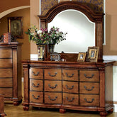 Bellagrand Antique Tobacco Oak Dresser Half Price Furniture