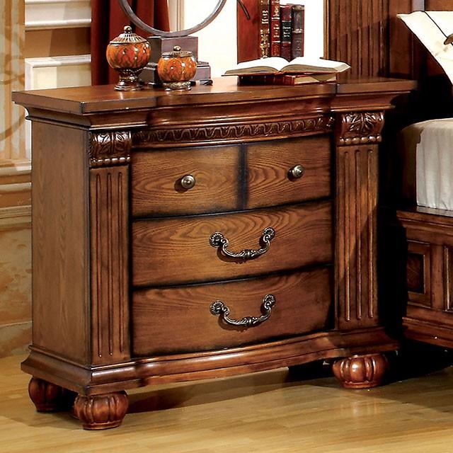 Bellagrand Antique Tobacco Oak Night Stand Half Price Furniture