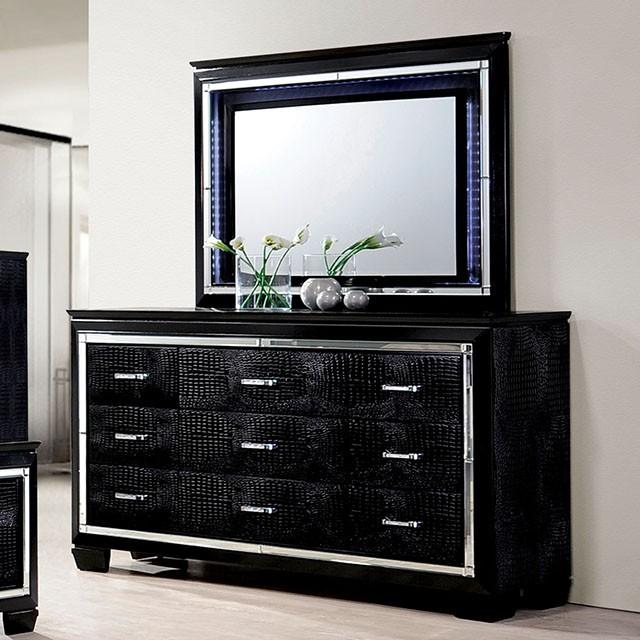 BELLANOVA Black Mirror Half Price Furniture