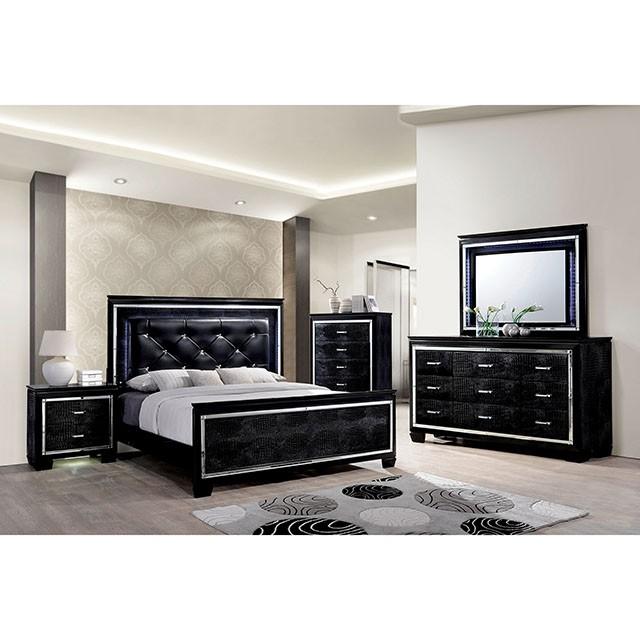 BELLANOVA Black E.King Bed Half Price Furniture