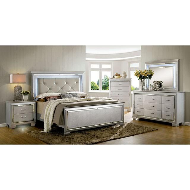 BELLANOVA Silver Cal.King Bed Half Price Furniture