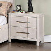 BERENICE Night Stand, White Half Price Furniture