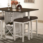 BINGHAM Counter Ht. Table w/ 2 x 15" Leaves Half Price Furniture