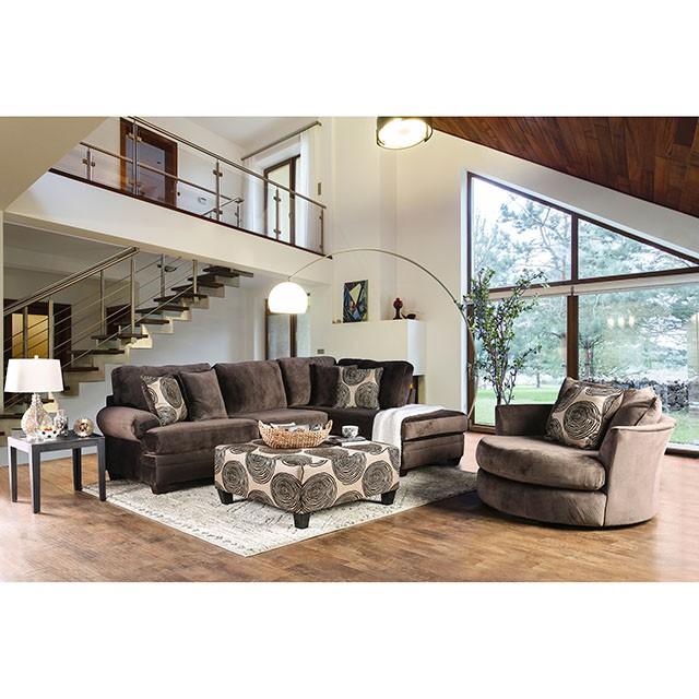 Bonaventura Brown Sectional Half Price Furniture