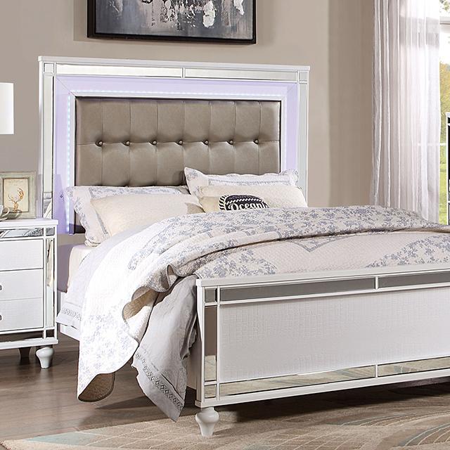 BRACHIUM E.King Bed, White Half Price Furniture