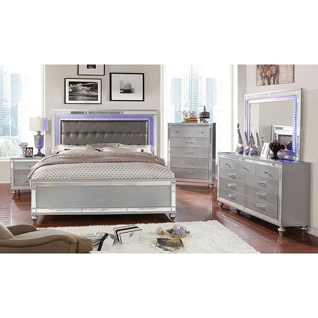 Brachium Silver E.King Bed Half Price Furniture