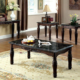 Brampton Espresso/Black 3 Pc. Table Set Half Price Furniture