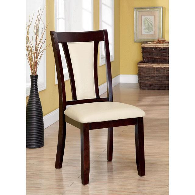 BRENT Dark Cherry/Ivory Side Chair (2/CTN) Half Price Furniture