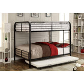 BROCKET Black Metal Full/Full Bunk Bed Half Price Furniture