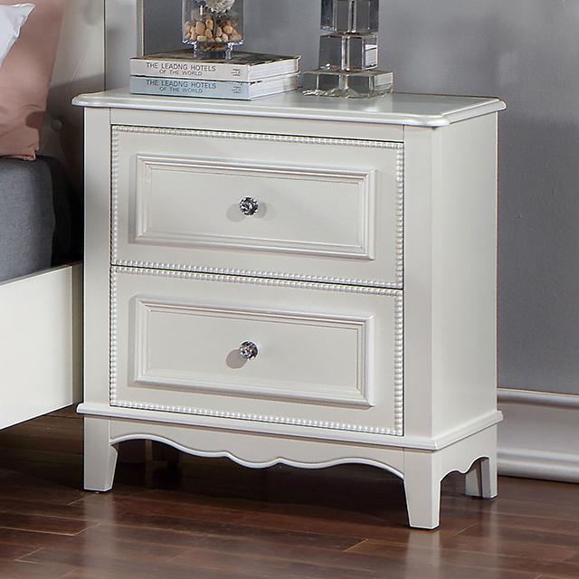 CADENCE Night Stand, White Half Price Furniture