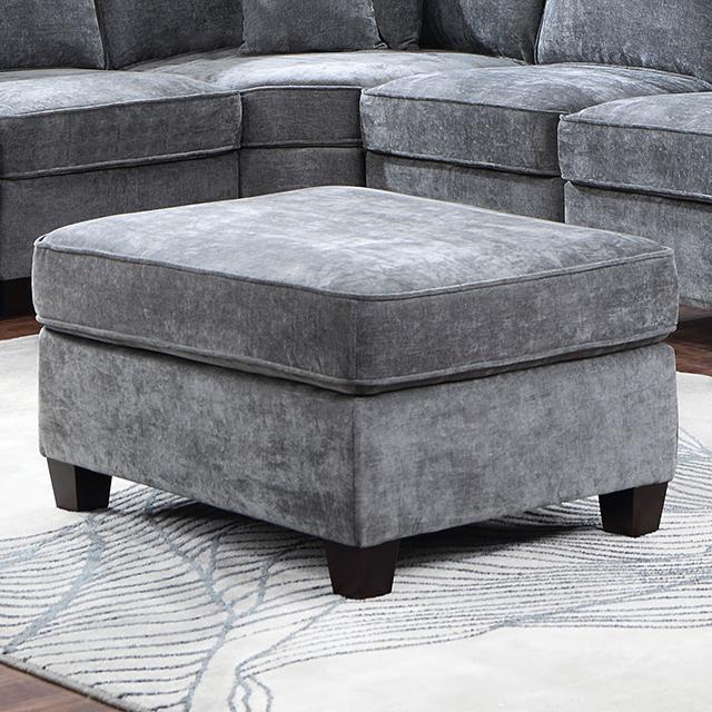 CAJEME Ottoman, Gray Half Price Furniture