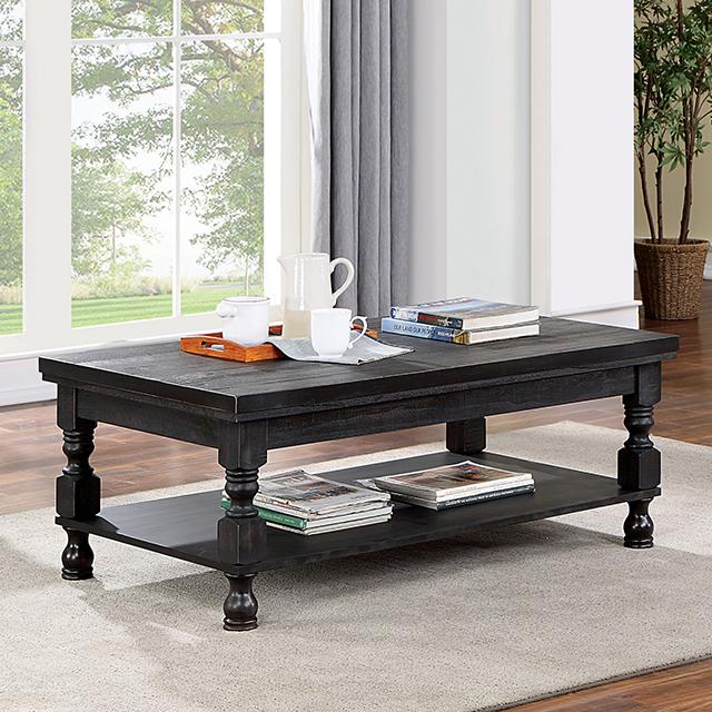 CALANDRA Coffee Table, Antique Black Half Price Furniture