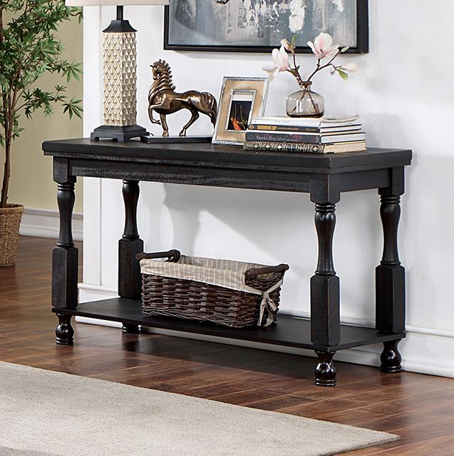 CALANDRA Sofa Table, Antique Black Half Price Furniture