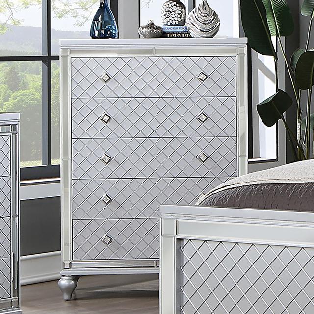 CALANDRIA Chest, Silver Half Price Furniture