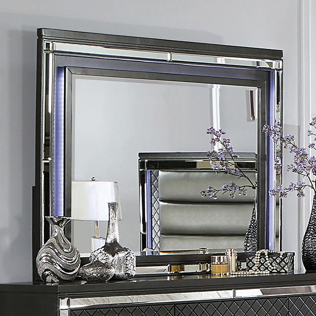 CALANDRIA Mirror w/ LED, Gray Half Price Furniture