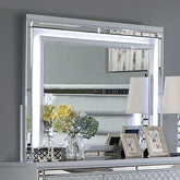 CALANDRIA Mirror w/ LED, Silver Half Price Furniture