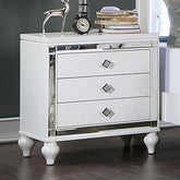 CALANDRIA Night Stand, White Half Price Furniture