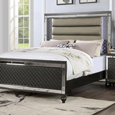 CALANDRIA Cal.King Bed, Gray Half Price Furniture