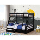 California Iv Black Twin/Full Bunk Bed Half Price Furniture