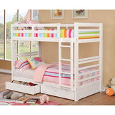 California IV White Twin/Twin Bunk Bed Half Price Furniture