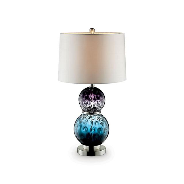 Camila Purple/Blue 27.5"H Glass Table Lamp Half Price Furniture