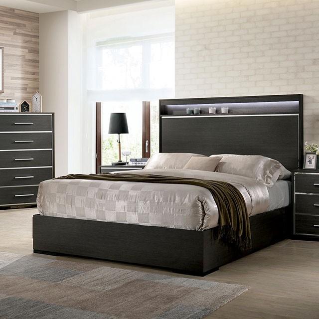 Camryn Warm Gray E.King Bed Half Price Furniture