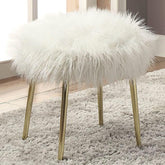 Caoimhe White/Gold Ottoman Half Price Furniture