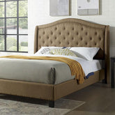 CARLY Cal.King Bed, Brown Half Price Furniture