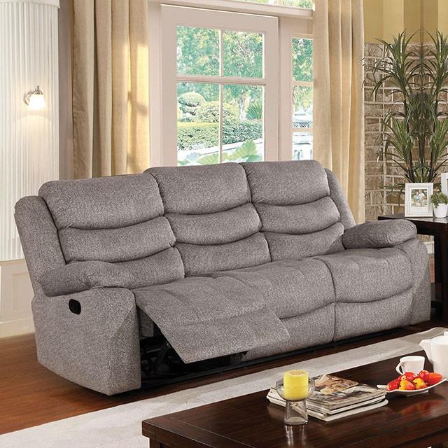 Castleford Light Gray Sofa w/ 2 Recliners Half Price Furniture