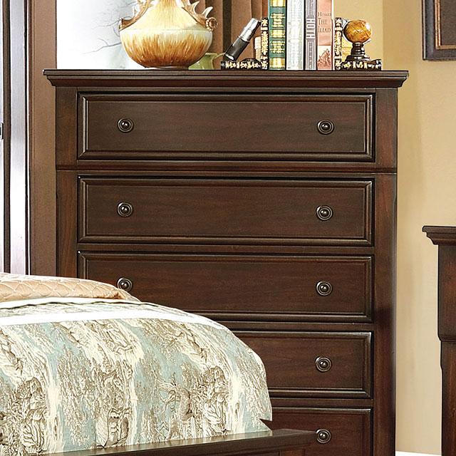 Castor Brown Cherry Chest Half Price Furniture