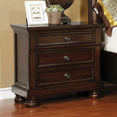 Castor Brown Cherry Night Stand Half Price Furniture