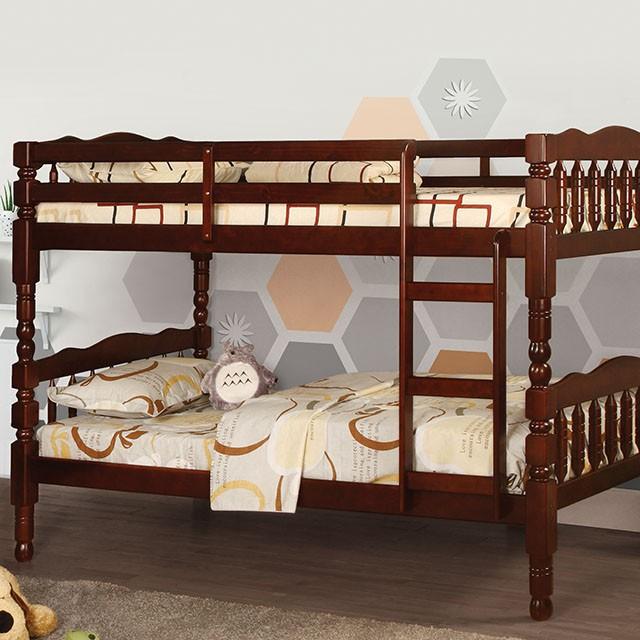 Catalina Cherry Twin/Twin Bunk Bed Half Price Furniture