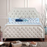 CLAUDINE Beige Queen Bed Half Price Furniture