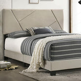 CLEOME Cal.King Bed, Light Gray Half Price Furniture