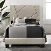 CLEOME Twin Bed, Light Gray Half Price Furniture