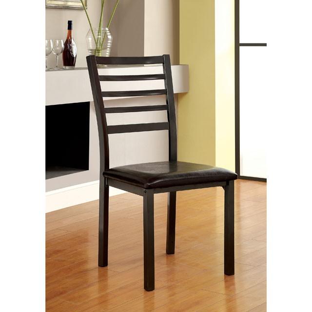 COLMAN Black Side Chair (4/CTN, K/D) Half Price Furniture