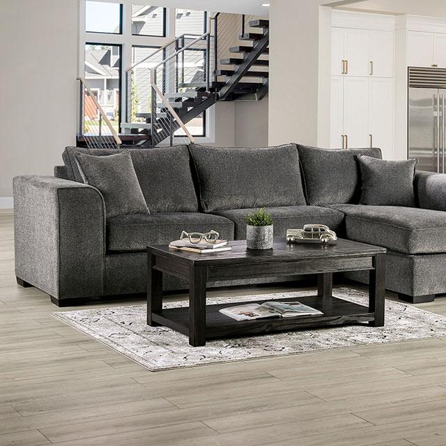 DEGELIS Sectional, Gray Half Price Furniture