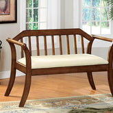 Derby Dark Oak/Beige Bench Half Price Furniture