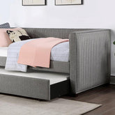 DORAN Twin Daybed w/ Trundle, Gray Half Price Furniture