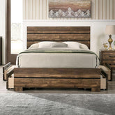 DUCKWORTH Cal.King Bed, Light Walnut Half Price Furniture