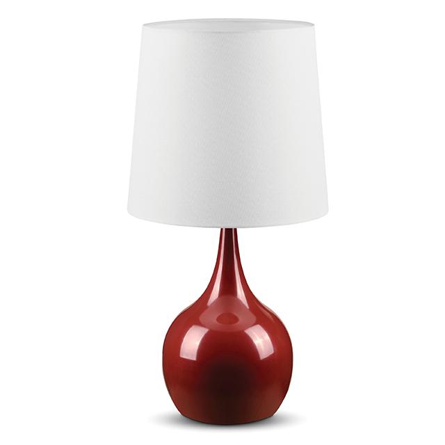 EDIE Table Lamp, Burgundy Half Price Furniture