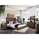 Fulton Dark Oak/Dark Walnut E.King Bed Half Price Furniture