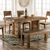 GALANTHUS Dining Table, Weathered Light Natural Tone Half Price Furniture