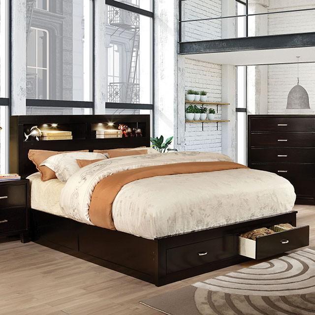 GERICO II Cal.King Bed, Espresso Half Price Furniture