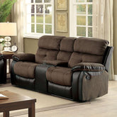 Hadley I Brown/Black Love Seat Half Price Furniture