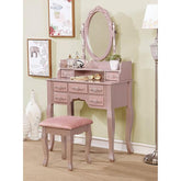 Harriet Rose Gold Vanity w/ Stool Half Price Furniture