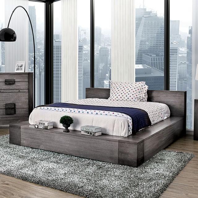 Janeiro Gray Cal.King Bed Half Price Furniture