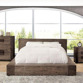 JANEIRO Rustic Natural Tone Queen Bed Half Price Furniture