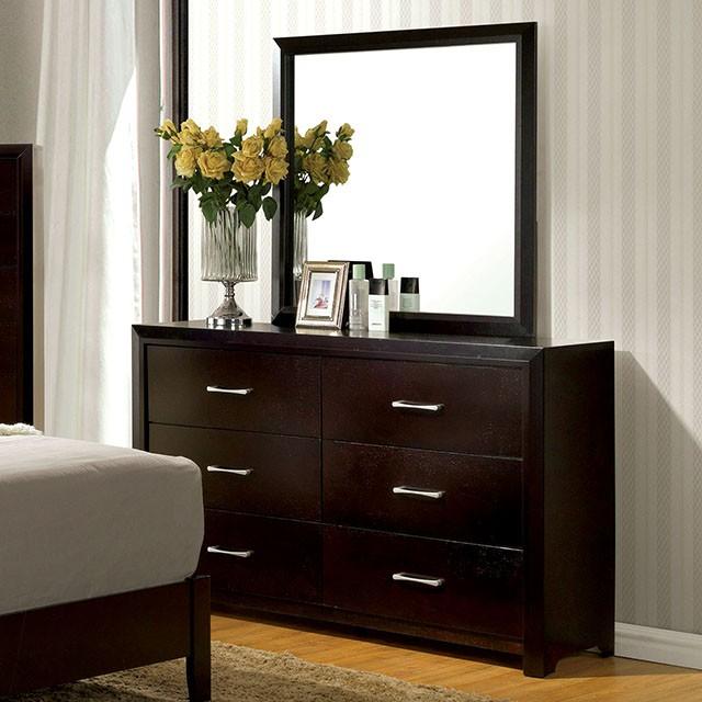 JANINE Espresso Mirror Half Price Furniture