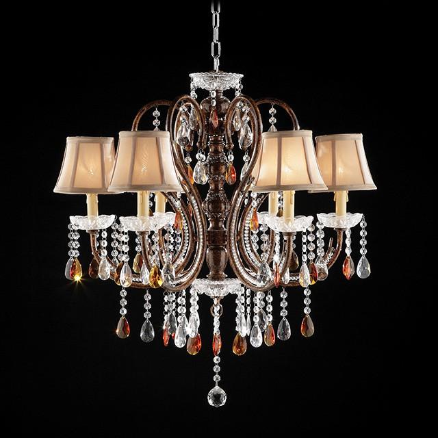 Juliet Golden Brown Ceiling Lamp, Hanging Crystal Half Price Furniture